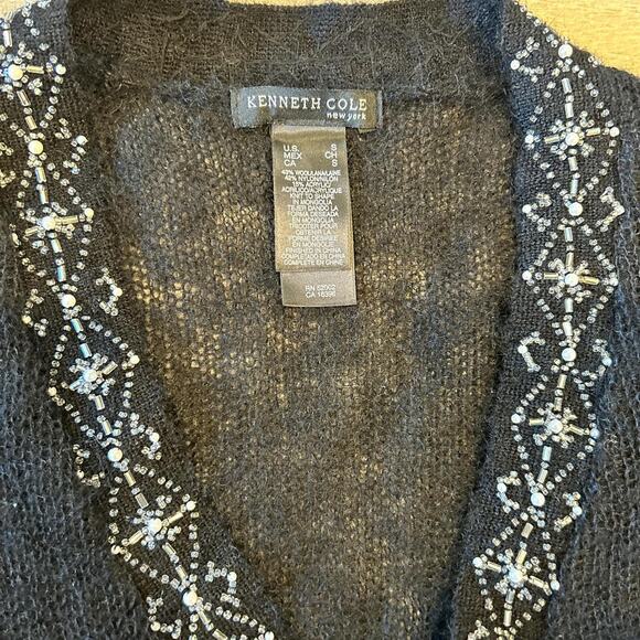 Kenneth Cole New York black wool blend wrap top. Size small - Picture 5 of 6